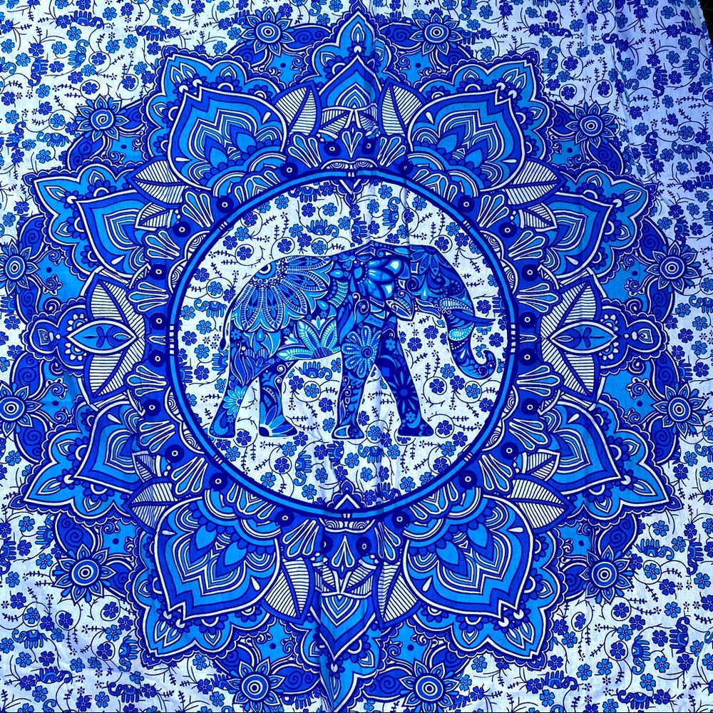Bohemian Mandala Elephant Tapestry